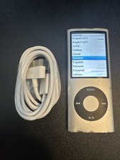 Apple iPod Nano 4th Generation Silver 8 GB Bundle - See Description