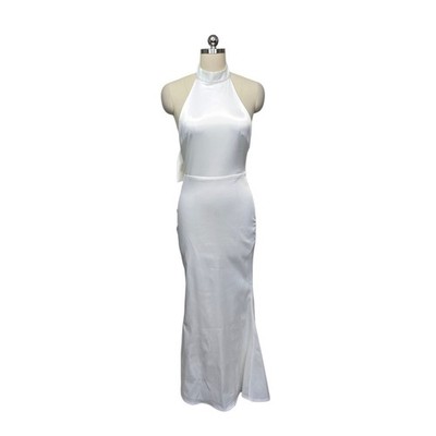 open back bow maxi dress in white Zaya White Bow Maxi Dress