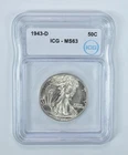 1943-D Walking Liberty Half Dollar MS63 ICG *7856