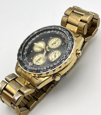Vintage Seiko Flightmaster 7T34-6A09 Quartz Chronograph Men's