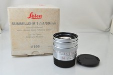  MINT Leica Summilux-M 50mm F/1.4 E46 11856 Lens Silver w/Box 6489