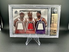2007 SP Game Used Michael Jordan Magic Johnson LeBron James Jersey /50 BGS 9.5