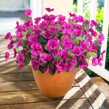 Hibiscus Artificial Flowers Plants for Outdoors Decor, 6 Bundles Silk Hibiscus B