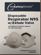 New 12 Boxes 120 Masks Disposable Respirator  N95 W/Exhale Valve