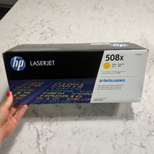 New Genuine HP 508X Yellow High Yield Toner Cartridge, Prints Up to 9,500 Pages