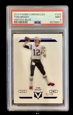 2019 panini vertex V22 tom brady; blue 61/99 OG blank slate PSA 9  (COLOR MATCH)