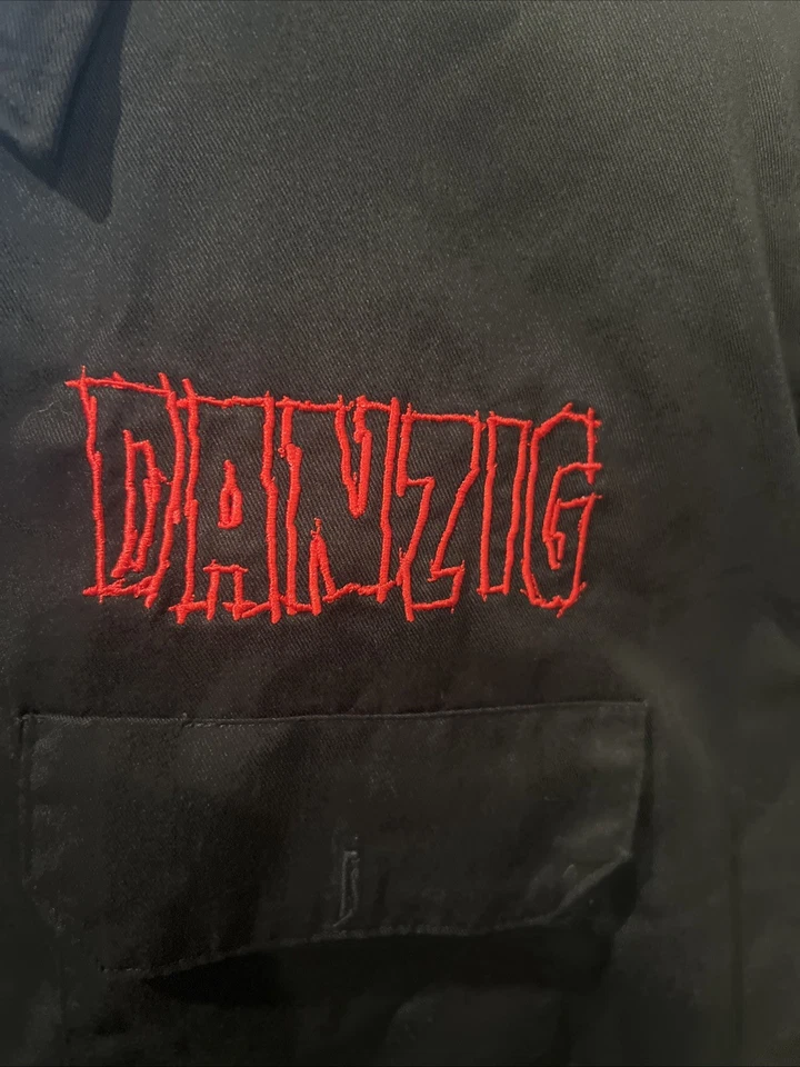 Camisa de Trabajo Bordada Danzig - Marca Dickies - XL - Negra - Rara Heavy Metal Foto 3 de 4