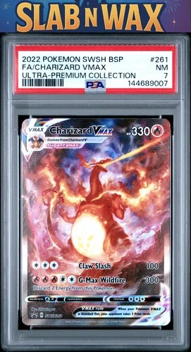Pokémon 2022 Pokemon Swsh Black Star Promo Fa/Charizard Vmax #261 PSA 7