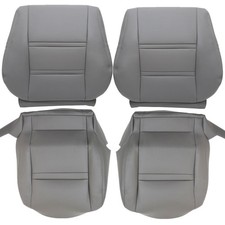 AOUTTUOA Driver and Passenger Side Bottom and Top Lean Back Leather Seat Cove...