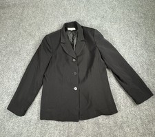 Le Suit Essentials Blazer Jacket Women 14 Black Classic Career Minimalist Preppy