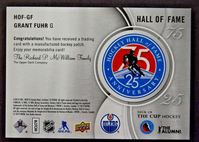 2018-19 Upper Deck The Cup - Hockey Hall of Fame Anniversary 75/25