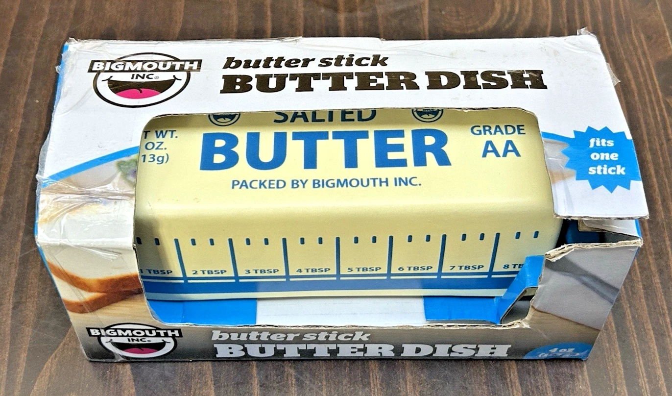 Bigmouth Inc Butter Stick Ceramic Butter Dish Fits One Stick New in Box
Opens in a new window or tab
