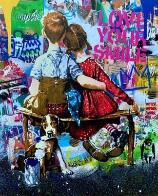 MR. BRAINWASH Kunstdruck Work Well Together 26x21 cm Street Art