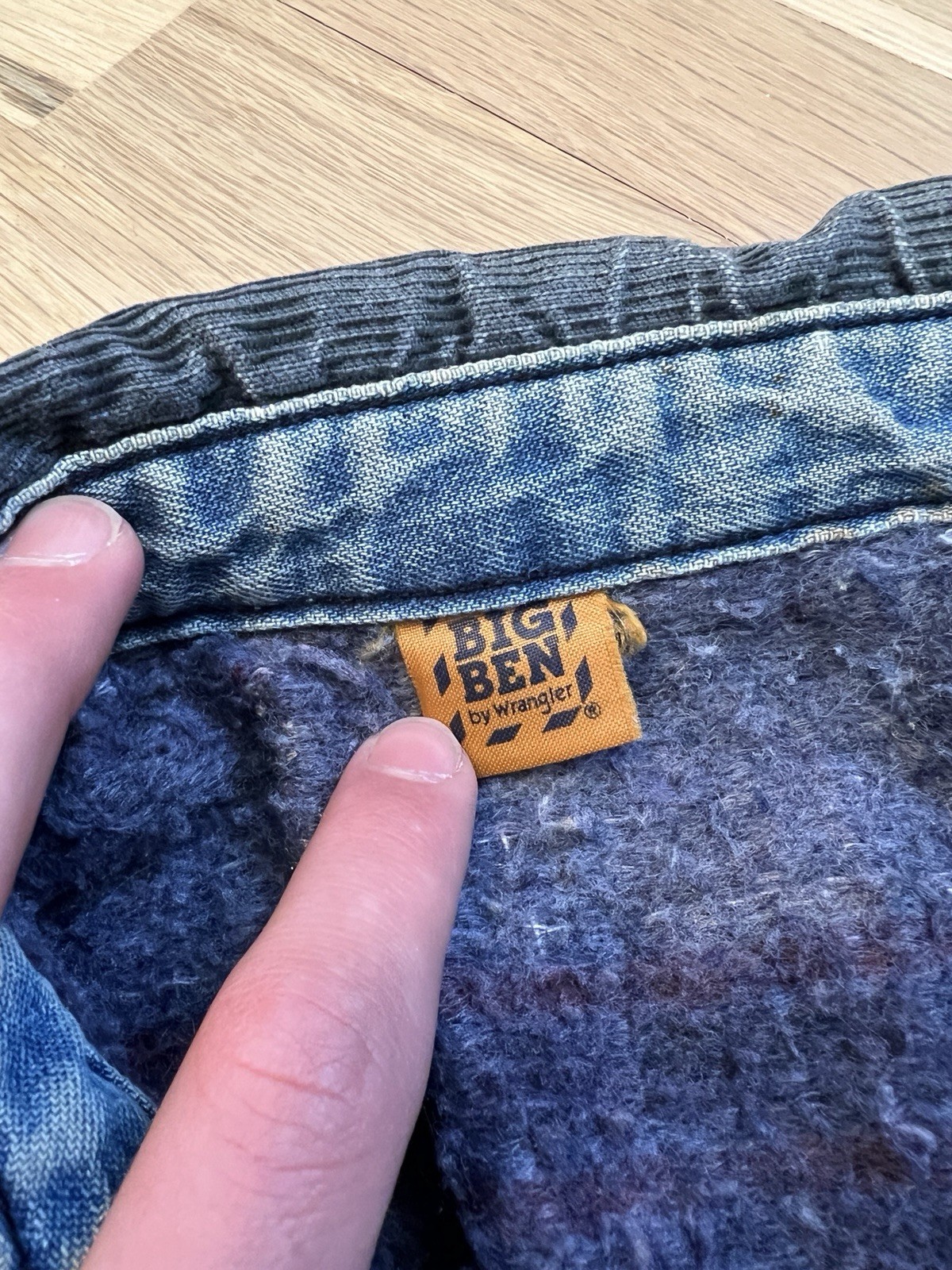 Vintage Big Ben Blanket Lined Wrangler Chore Coat Mens USA Made Distressed thumbnail 4