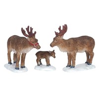 Lemax Weihnachtsfiguren Set 3Er Rentier Deko Tisch Weihnachten Figuren 5,5 Cm