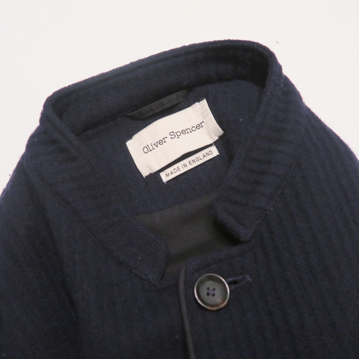 Oliver Spencer ウールジャケット Made in England OLIVER SPENCER NAVY WOOL England Jacket Blazer Engineered