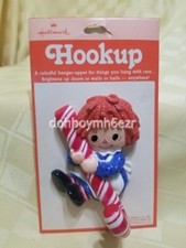 Vintage 1980 Hallmark Hookup Raggedy Ann Candy Cane Hook with original packaging