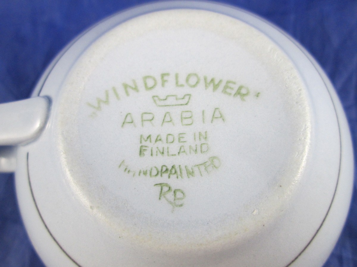 Vintage Arabia Finland Windflower Tea Cup and Saucer Plate Set | eBay