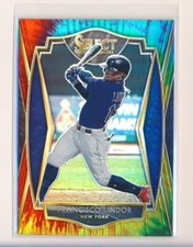 2021 Panini Select Premier Tie Dye Prizm /20 Francisco Lindor #142 Baseball Card