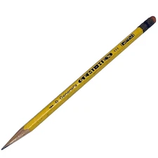 Vtg Pencil General's Semi-Hex Writing School Desk Work Office Made USA Yellow  z