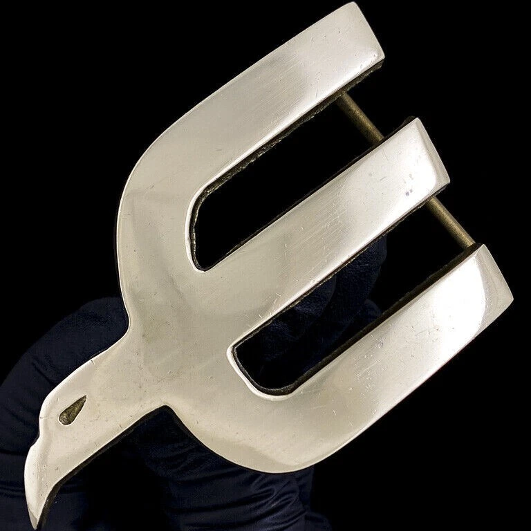 复古 20 世纪 70 年代 NOS Eagles 罕见乐队滚动音乐专辑宣传嬉皮士黄铜皮带扣 — 第 3/4 张图片