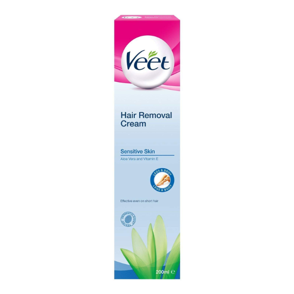 Veet Hair Removal Cream For Sensitive Skin 200ml - Aloe Vera and Vitamin E