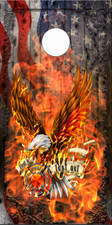 Firefighter Eagle Flag Wood LAMINATED Cornhole Wrap Bag Toss Skin Decal Sticker
