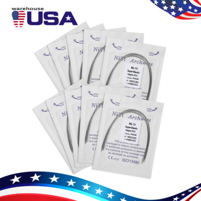 Dental Orthodontic Super Elastic Niti Round Arch Wires Ovoid Form 012-020 TO