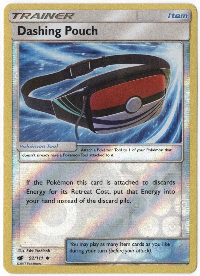Pokemon - Dashing Pouch - 92/111 - Crimson Invasion - Reverse Holo  -  NM/M