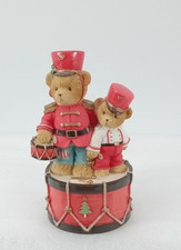 CHERISHED TEDDIES FIGURINE--AVON-- MARCHING TO THE BEAT OF HOLIDAY FUN