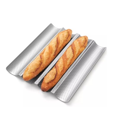 Baguette Bread Pan Premium Nonstick Perforated Baguette Pan for French Bread 
