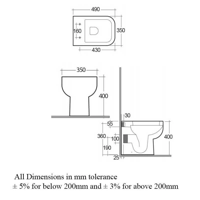 Rak Series 600 Back to Wall BTW Toilet with Soft Close Seat - Image 3 of 3