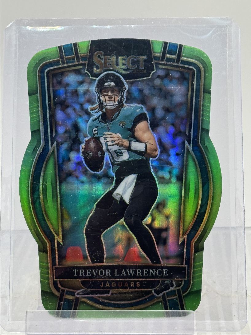 TREVOR LAWRENCE 2022 SELECT NEON GREEN PRIZM CLUB LEVEL DIE CUT /299 Q3365
