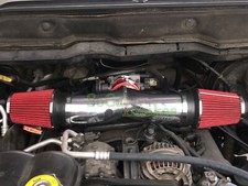 Chrome Red Dual Head Air Intake Set For 2002-2007 Dodge Ram 1500 4.7l V8