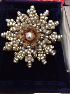 Miriam Haskell  Snowflake  Brooch (signed), circa 1930 s-1940 s
