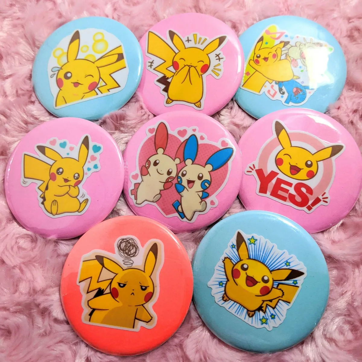 Kawaii Pokémon Pins Magnets Keychains or Mirrors - 2.25 inch size badge  pins