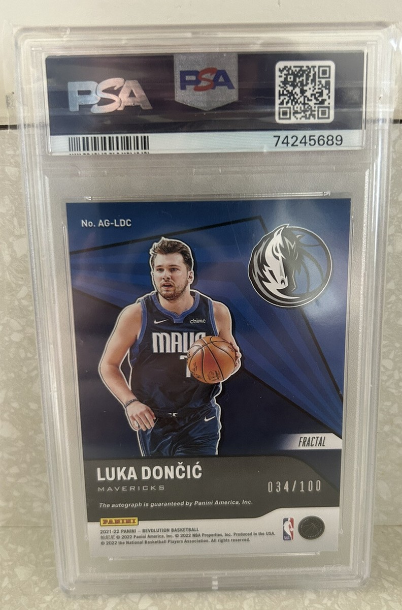 2021 Panini Revolution Luka Doncic Fractal Auto /100