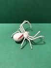Handmade Hand-painted 2.5" White Goldenrod Crab Spider Arachnid Figurine Replica — photo 3