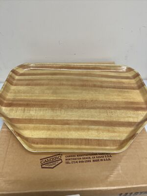 Lot 12 Cambro Camtray Trapezoid Cafeteria Serving Trays Fiberglass Butcher Block