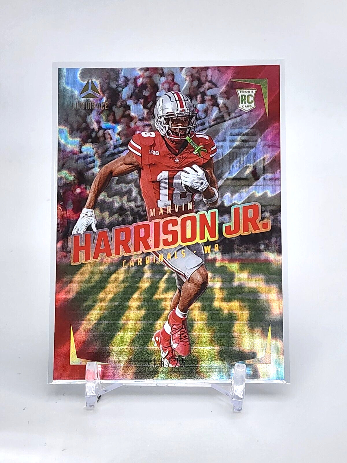 2024 Panini Luminance Football Marvin Harrison Jr Red /25 SSP #104 RC - WC