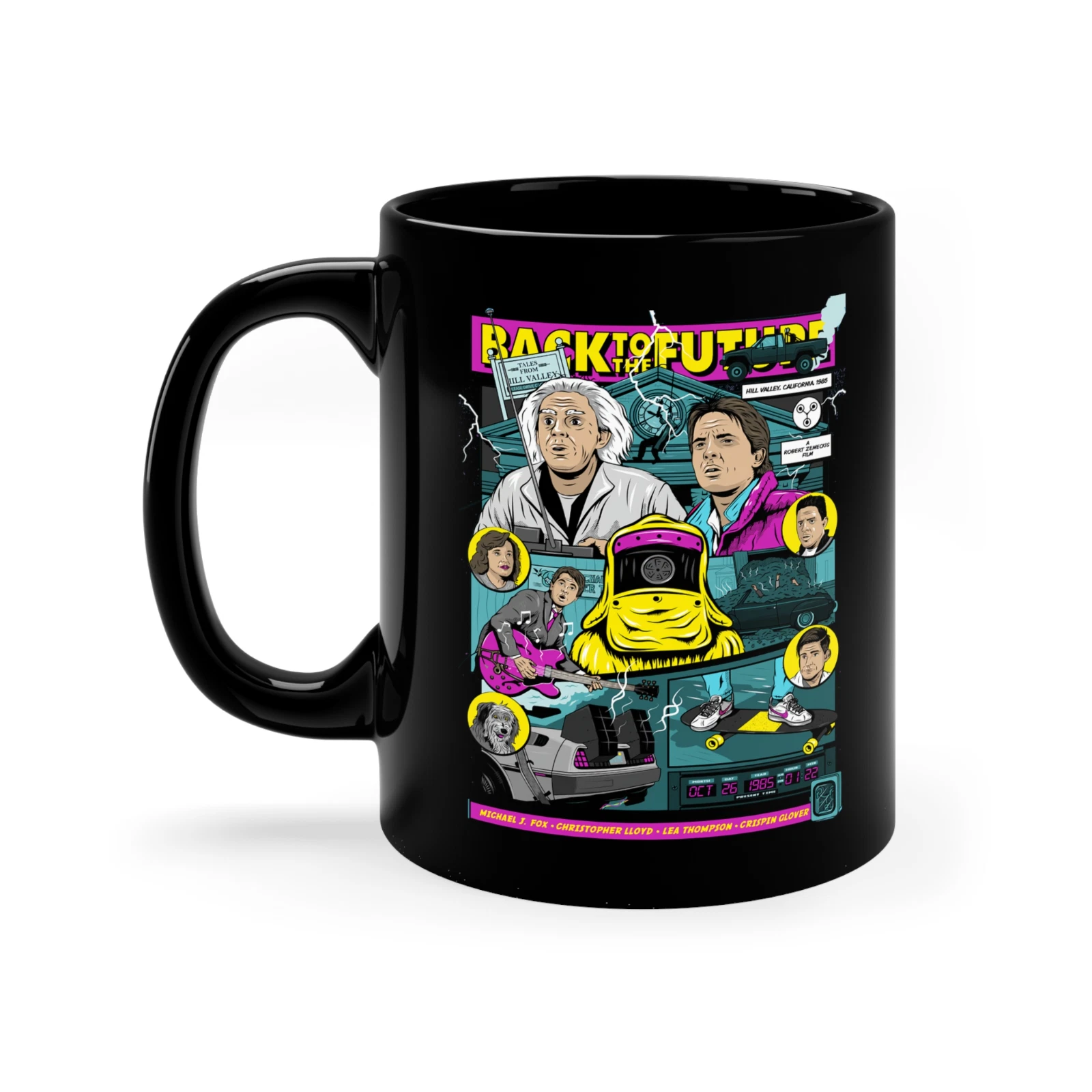 Back to The Future Movie 11oz Coffee Tea Black Mug