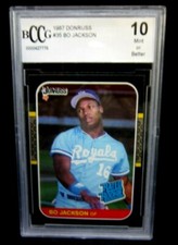 BO JACKSON RC 1987 DONRUSS ROOKIE CARD#35 BCCG10!ROYALS OF RC GOAT HOF SUPERSTAR