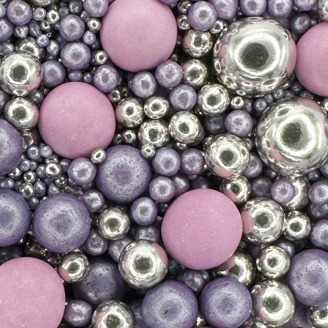 A Pinch Of - Pearls Mix Twinkle Violet 30g - Edible Cake Toppers Sprinkles 6555
