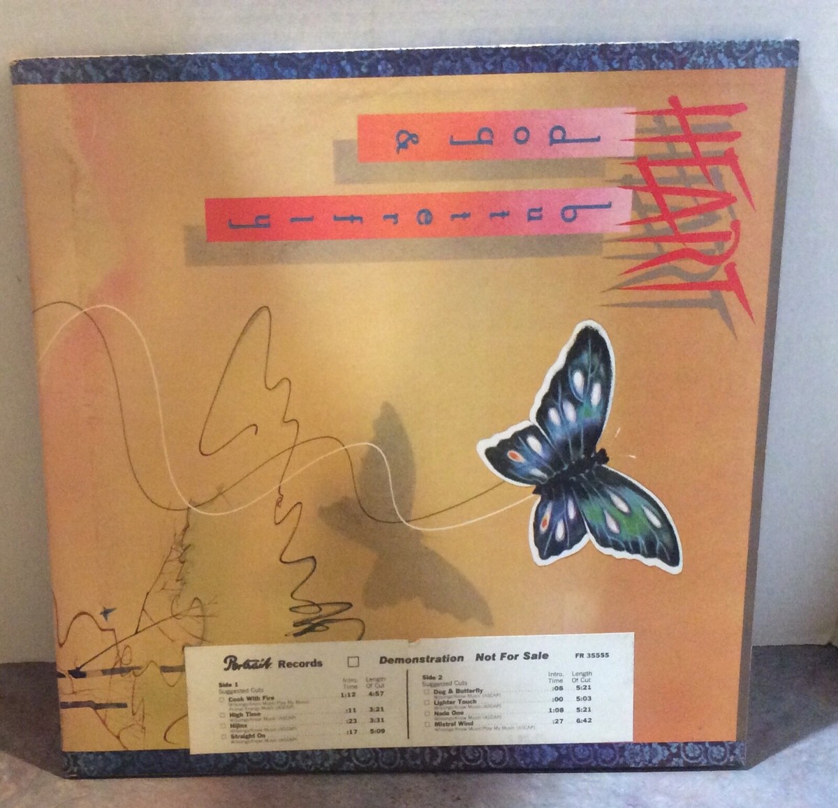 Heart Dog & Butterfly LP Album 1978 Rare Promo Copy Portrait FR