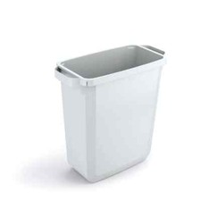Image of Durable DURABIN Rectangular Waste Bin 60 Litre 282x590x600mm White 1800496010