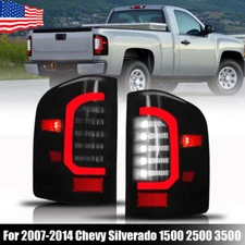 LED Smoke Tail Light Lamp For 2007-2014 Chevy Silverado 1500 2500 3500 Rear Lamp