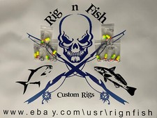 6 Pier-Surf Fishing Rigs 1/0 Hook Pompano Whitings Croakers Snappers Spots