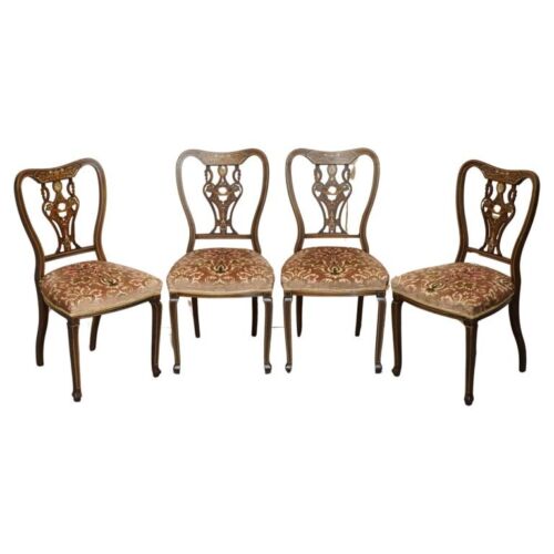FOUR EXQUISITE ANTIQUE VICTORIAN JAS SHOOLBRED RETAILED ROSEWOOD DINING CHAIRS - 第 1/18 張圖片
