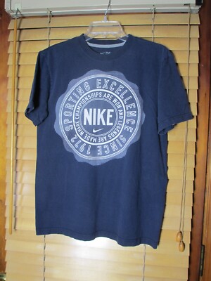 Nike Athletic Sporting Excellence Men's M Navy Blue Graphic