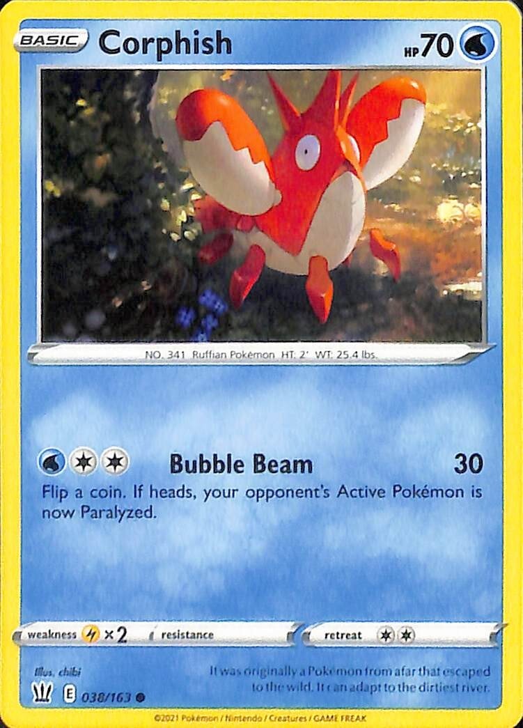 Corphish 38/163 - Battle Styles - Common - Pokemon Card TCG